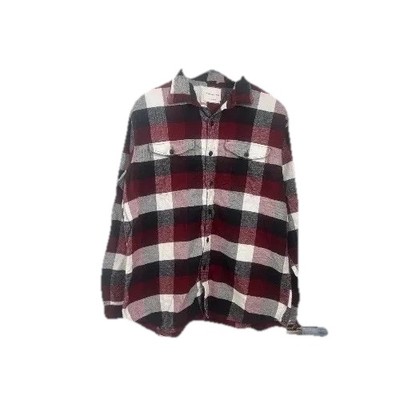 Mens Flannel Shirt Medium Red American Eagle