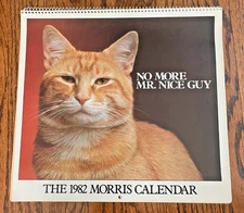 VINTAGE! Morris the Cat 1982 Calendar No More Mr. Nice Guy - 9 lives