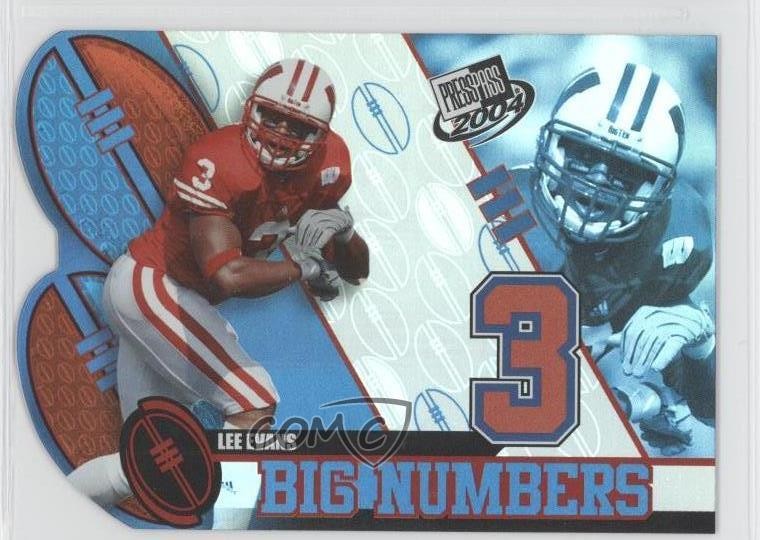2004 Press Pass Big Numbers Lee Evans #BN5 Rookie RC d8g