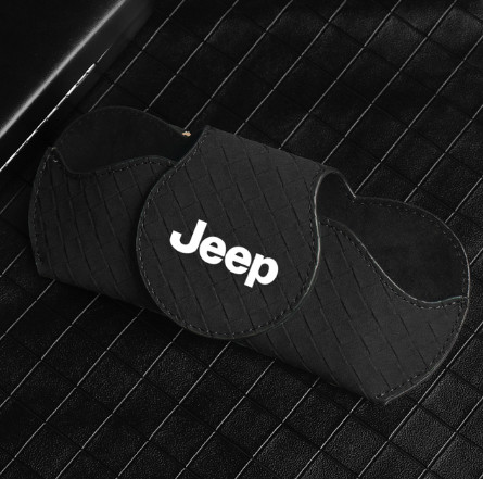 Porte-lunettes Jeep noir avec clip magnétique anti-rayures pour auto