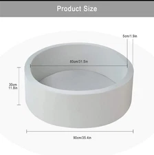 31.5" Round Baby Ball Pit Soft Foam Play Equipment Gray