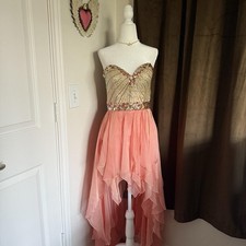 Sadie Robertson for Sherri Hill Beaded Prom Dress Pink Size 2