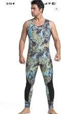 3MM Wetsuits Mens Camo Scuba Diving Unisex One Piece Sport Skin Size M