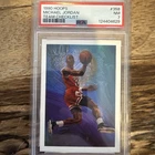1990-91 NBA Hoops - Art Card Team Checklist Michael Jordan #358 psa 7