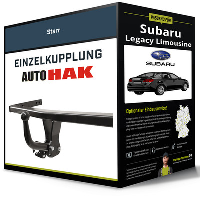 Starre Anhängerkupplung für SUBARU Legacy Limousine 09- V Typ BM/BR Auto Hak NEU