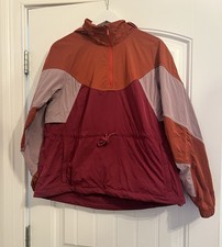 Lululemon Nylon Hooded Packable Colorblock Windbreaker Zip Jacket Pockets 6