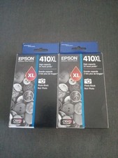New 2PK Sealed Epson 410XL BLACK Ink Cartridge Genuine Sealed Ex 05/22 And 10/22