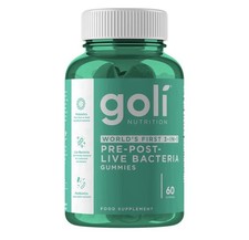 Goli Pre+Post+Live Bacteria Gummies Digestive Health & Immune Support Pack of 60