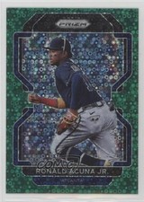 2022 Panini Prizm Tier III Green Donut Circle Prizm Ronald Acuna Jr #245 b4d