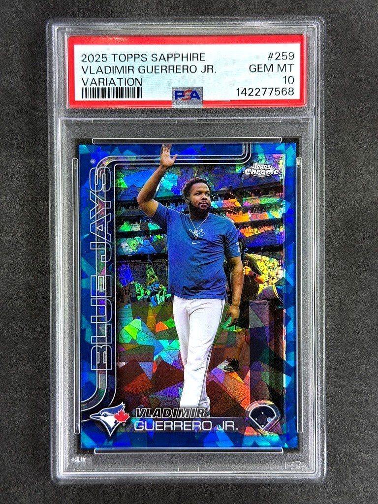 2025 Topps Chrome Sapphire #259 Vladimir Guerrero Jr. Image Variation PSA 10 Gem