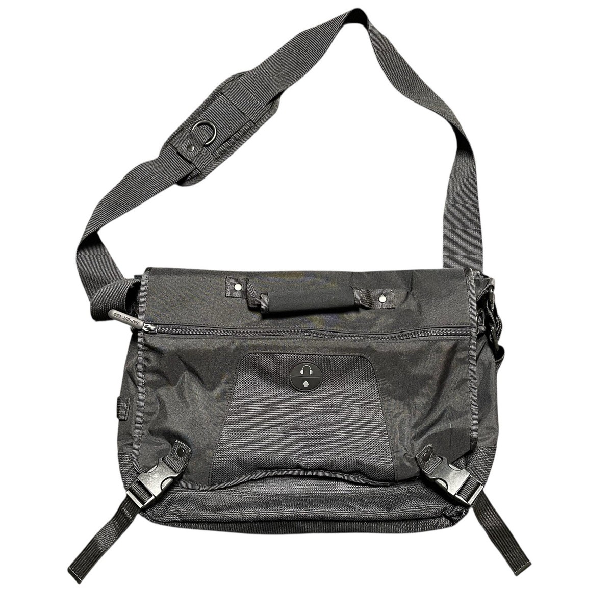 00s OLD GAP messenger bag grunge y2k 迷彩 Vintage 2000s GAP Messenger Sling Bag Biker Cyclist Tactical Black