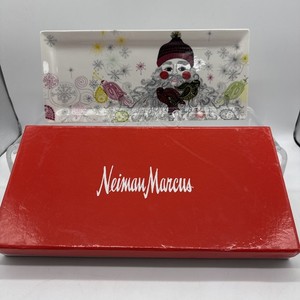 Neiman Marcus Limited Exclusive CHRISTMAS SANTA SERVING PLATTER TRAY RECTANGLE
