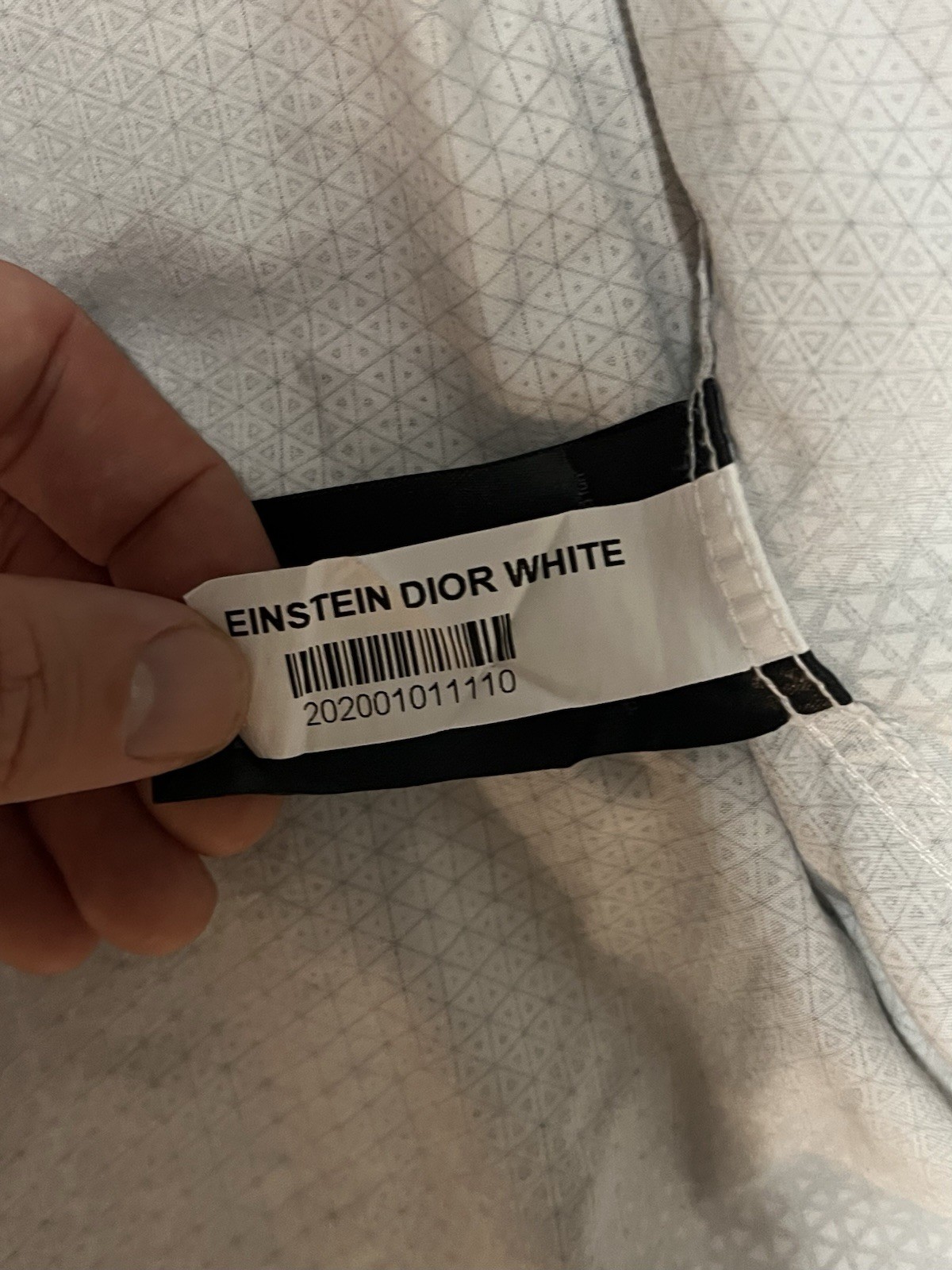 Maceoo Einstein Pattern Dior White Button Up Long… - image 3