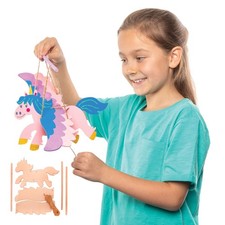 Kit Marionetta Unicorno in legno Baker Ross (confezione da 3)- Marionette a v0rS