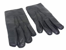 Coach Leather Gloves Warm Wear Size M Men'S Black Fd4714