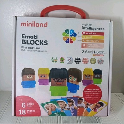NEW Miniland Educational Emoti-blocks Learning Toy Set