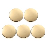 5 Stk. Runde KnöPfe 23Mm Flach FüR Kleidung, Hellgold