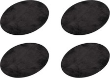 MECCANIXITY Elbow Knee Iron-on Fabric Patches Repair Oval Black