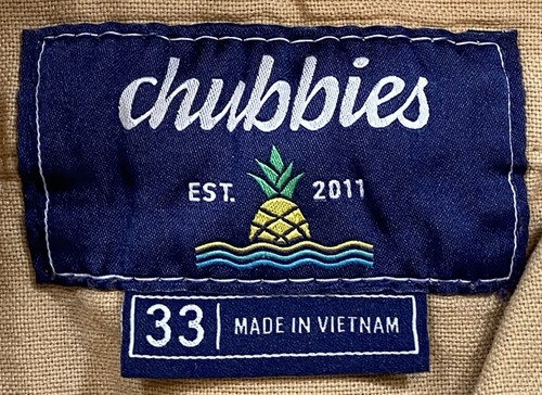 Chubbies Shorts Mens L Khaki Chino Stretch Beach 5.5” Inseam Regular Fit - Picture 2 of 7