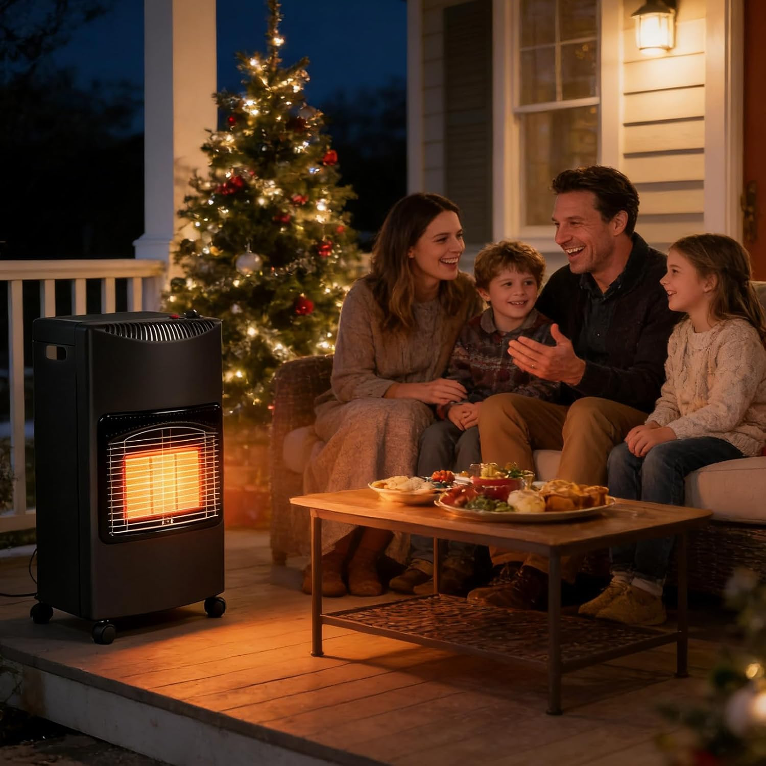 Portable 18,000 BTU Propane Patio Heater for Backyard, Garage & Camping