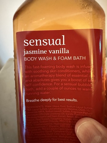 Bath & Body Works Aromatherapy Sensual Jasmine Vanilla Body Wash Foam Bath NEW - Picture 5 of 10