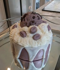 Luxury Coffee Scent Soy Candle Realistic Whipped Cream & Bean Design Unique Gift