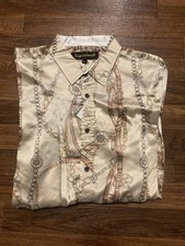 Men's Western Beige Cowboy Shirt LW sz XL Camisa Vaquera Hombre Beige LW