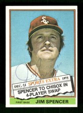 1976 Topps Traded #83T Jim Spencer signed autograph ballpoint EAA1 BXCP71