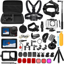 Accessories Kit for DJI Osmo Action 5 Pro/4/3 Black, Waterproof Protective Cove