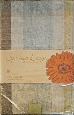 Spring Days by Newbridge 52'' X  52'' Square Tablecloth Green Yellow Blue & Brown