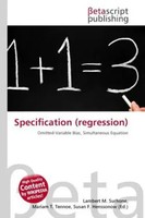 Lambert M. Surhone (U. A.) | Specification (Regression) | Taschenbuch | Englisch