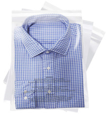 - 100 Pcs - 10" X 13" Clear Poly Bags with Suffocation Warning
