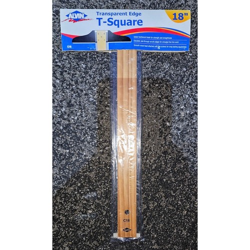 Alvin Drafting Transparent-Edge Professional T-Square 18 " C18 Brand NEW - Picture 1 of 5