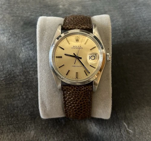 Rolex Oysterdate Precision Champagne Dial Vintage Ref 6694