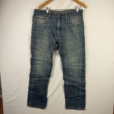 Levi's 505 Jeans Men  s 34x32 Regular Fit Straight Leg Blue Medium Wash Denim