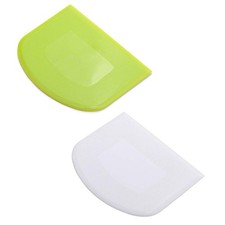 2 Pieces Dough Scraper Bowl Food-safe 4.72" x 3.74", White, Green