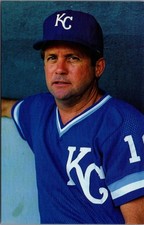 Dick Howser Kansas City Royals Manager Baseball Postcard CLV/Sports #11 1980s