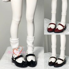1/6yosd 1/4MSD BJD Flat Shoes Spliced Little Shoes Button Red / Brown / Black