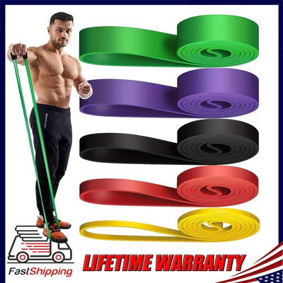 #ad Heavy Duty Resistance Bands Set 5 Loop For Working Out Body Stretching Fitnes $10.99