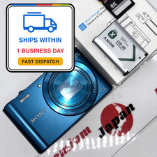 Sony Cyber-shot DSC-WX300 Blue 20x Camera Charger Battery SD Japanese Menu
