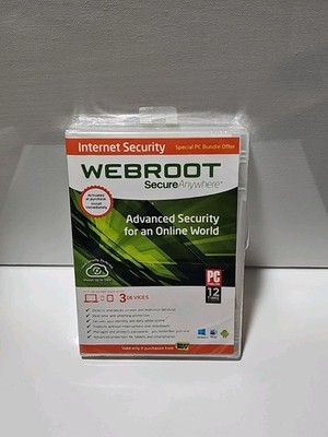 Webroot Secure Anywhere Internet Security With KeyCode-Secure 3 Devices. Win/Mac