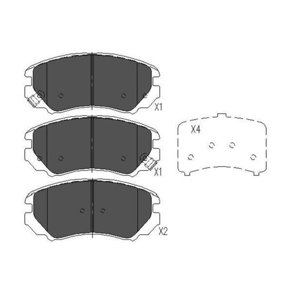 Kavo Parts BremsbelÄGe Vorne Passend FüR Hyundai Coupe Elantra Sonata Tiburon TU-image