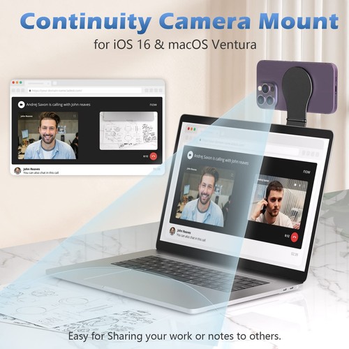 Detachable Magnetic Phone Holder for Laptop & Car Foldable Desk Stand Adjustable - 第 5/9 張圖片