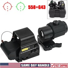 Hunting 558 Holographic Red Green Dot Sight G43 3x Mag. Scope 20mm Rail Mount