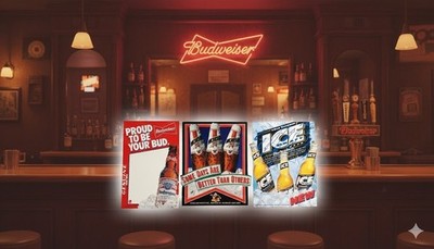 Vintage Budweiser & Michelob Beer Advertising Signs - Anheuser-Busch Lot of 3