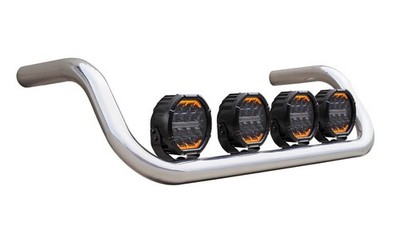 4x Euralight LED Fernscheinwerfer 24 Volt + Lampenbügel passend für DAF XF 95 CF