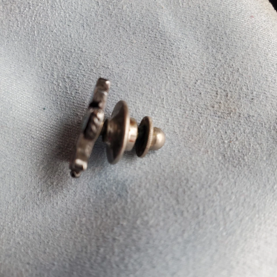 VTG Zuni Silver Coral Turquoise Mother Pearl Onyx Tie Tac Wing Man Western Wear - Image 4 of 4