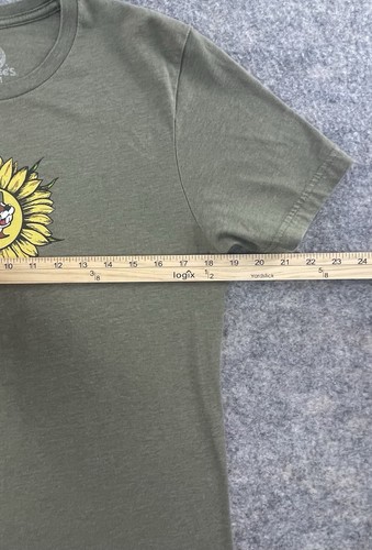 Buc-ee's Be Happy Sunflower Bumble Bee Double-Sided Crew Tee Shirt Medium - Picture 5 of 6