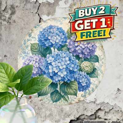 hydrangea flower blue green round