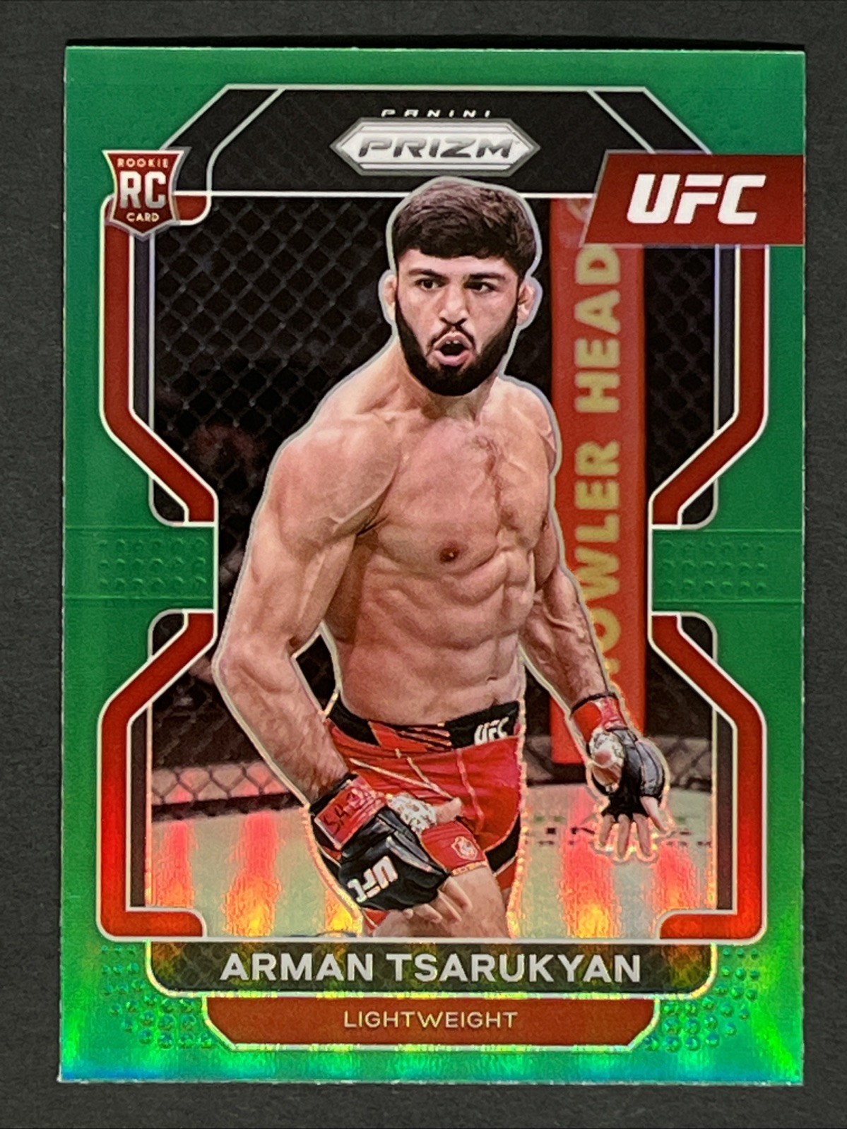 2022 Panini Prizm UFC Green Prizm Arman Tsarukyan #187 Rookie RC
